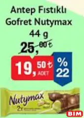 ŞÖLEN NUTYMAX ANTEP FISTIKLI GOFRET 44 G